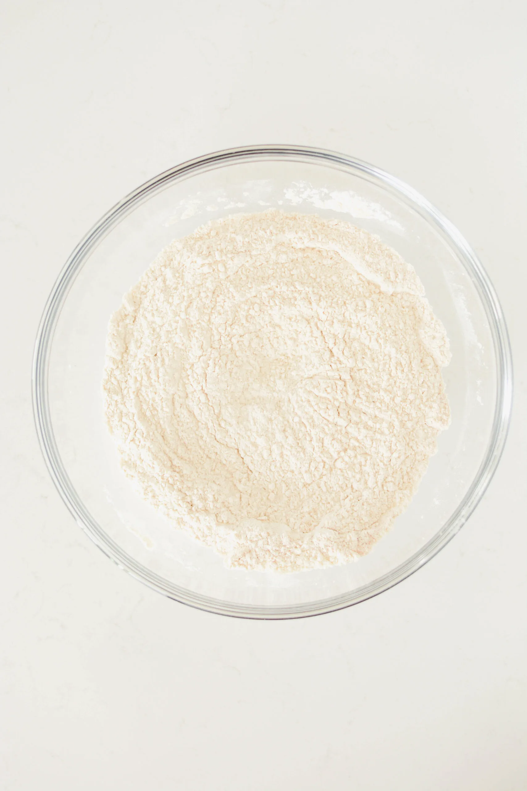 Overhead shot of dry ingredients for Snickerdoodles.