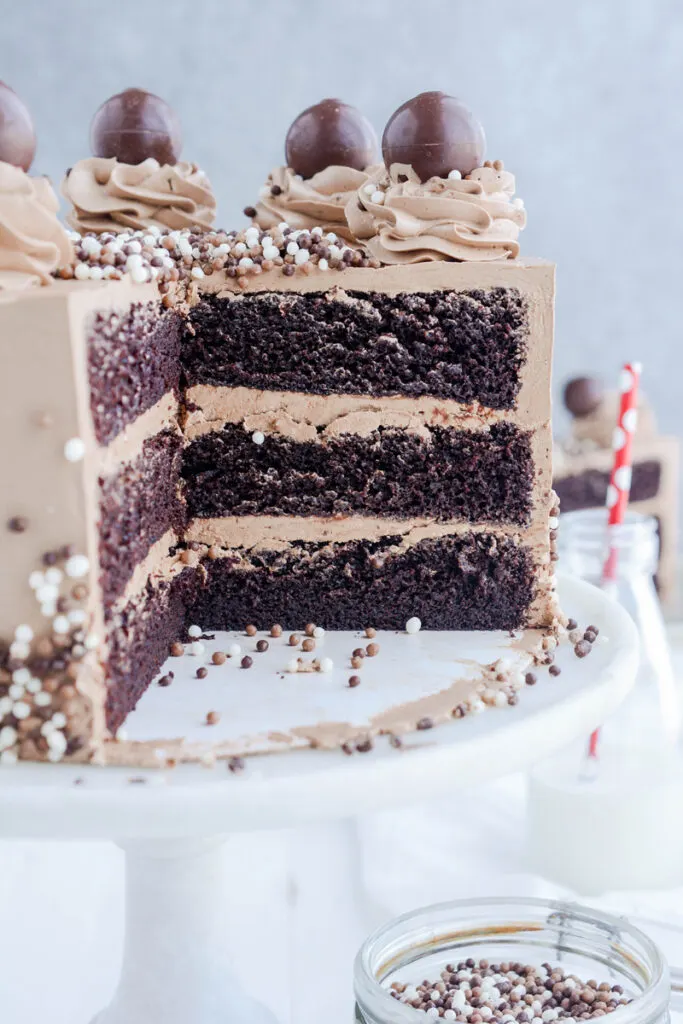 Super Moist Chocolate Cake layers.