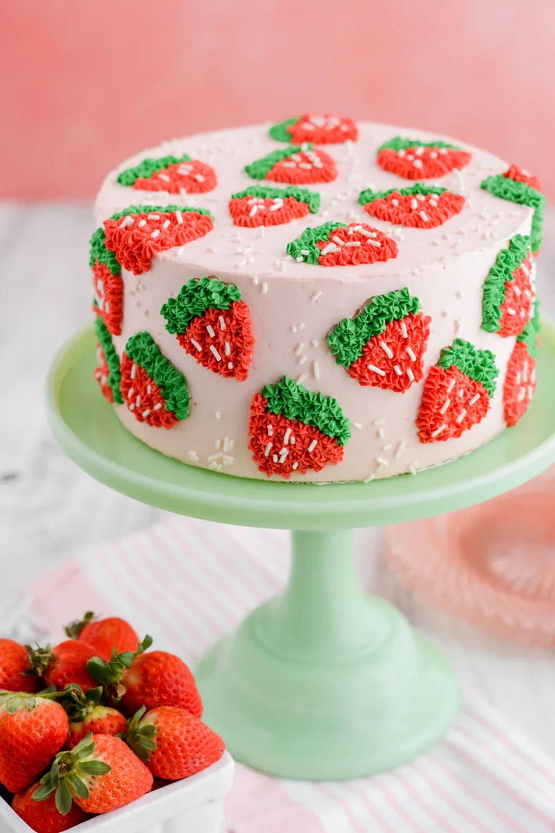 Strawberry Cake (Doctored Cake Mix Recipe) - My Cake School