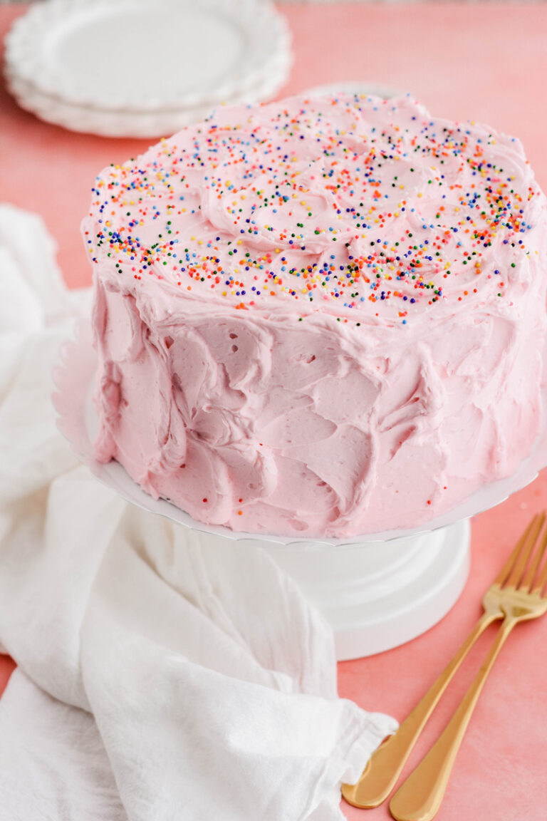 Mexican Pink Layer Cake - The Cake Chica