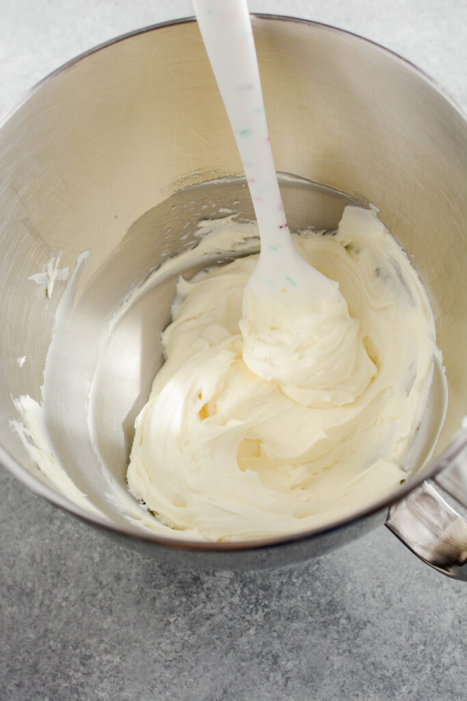 Whipped white chocolate rose filling for White Chocolate Rose Cake.