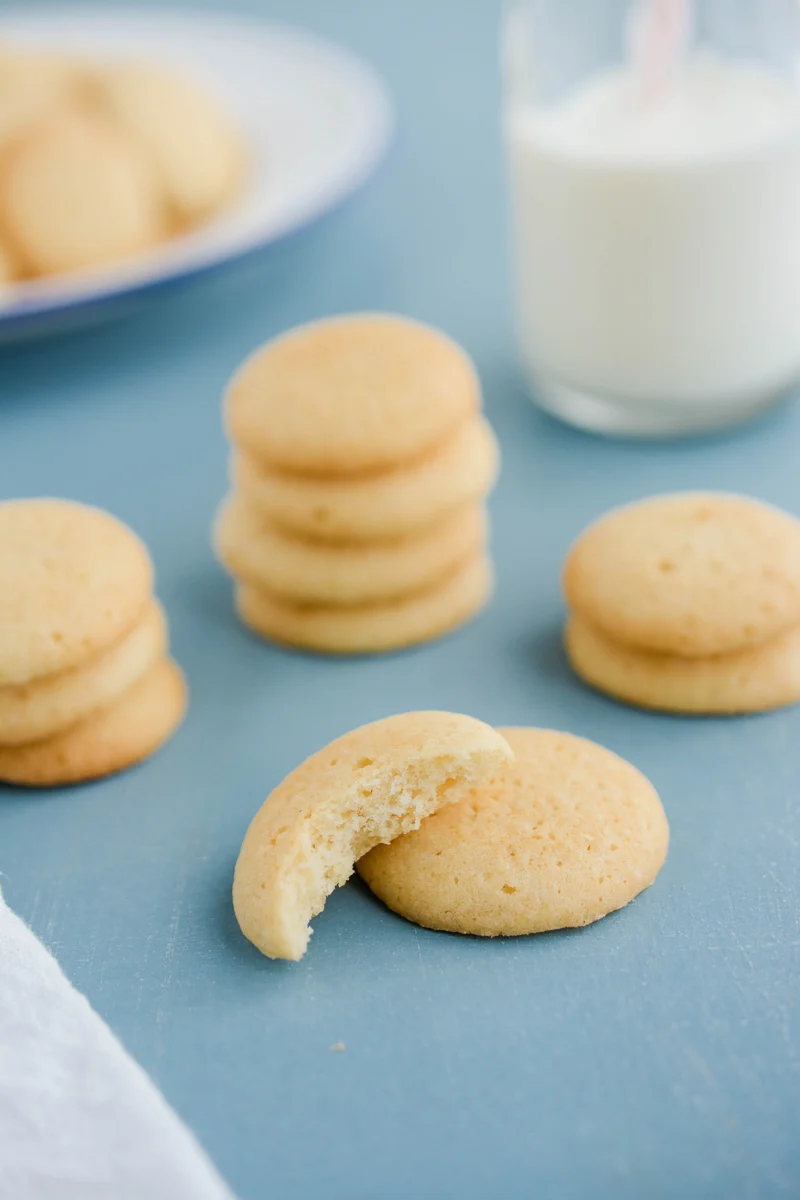 Close up of the inside of Homemade Vanilla Wafers.