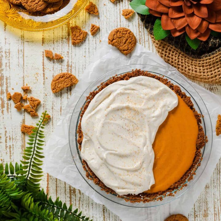 Pumpkin Pie with Gingersnap Crust cover photo.
