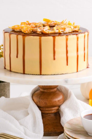 Pumpkin Spice Layer Cake with Caramel Cream Cheese Frosting cover image.