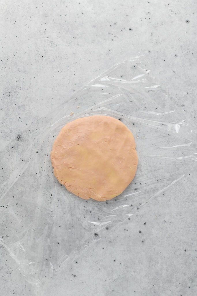 Overhead image of completed pie dough for Easy Cherry Pie.