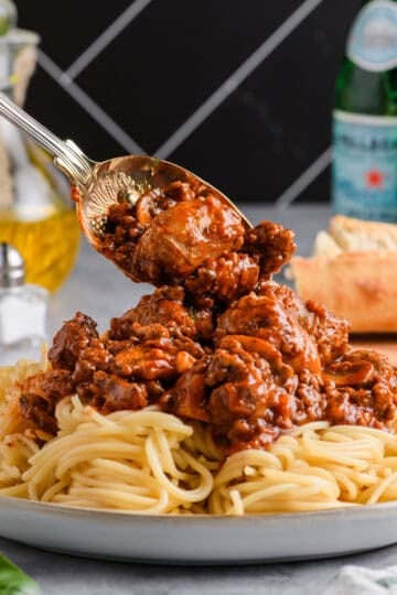 Italian Sausage Spaghetti Cover Image.